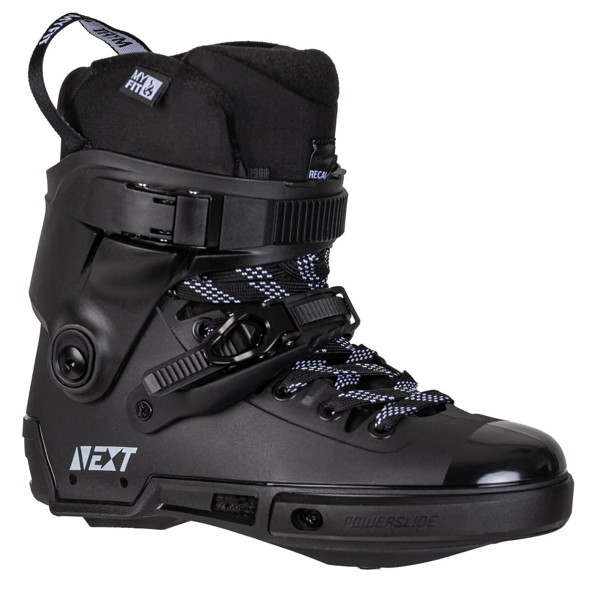 SKA908499 POWERSLIDE Next Black 2.0 – Boots only – Schwarz | Trinity Mounting | Freestyle, Freeride & Urban Inlineskates freeskates free skate freeride city skates inliner rollerblades hardboot hardshell hartschalen skate skamidan weil am rhein deutschland lörrach freiburg basel skamidan skateshop