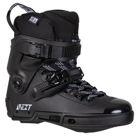 SKA908499 POWERSLIDE Next Black 2.0 – Boots only – Schwarz | Trinity Mounting | Freestyle, Freeride & Urban Inlineskates freeskates free skate freeride city skates inliner rollerblades hardboot hardshell hartschalen skate skamidan weil am rhein deutschland lörrach freiburg basel skamidan skateshop