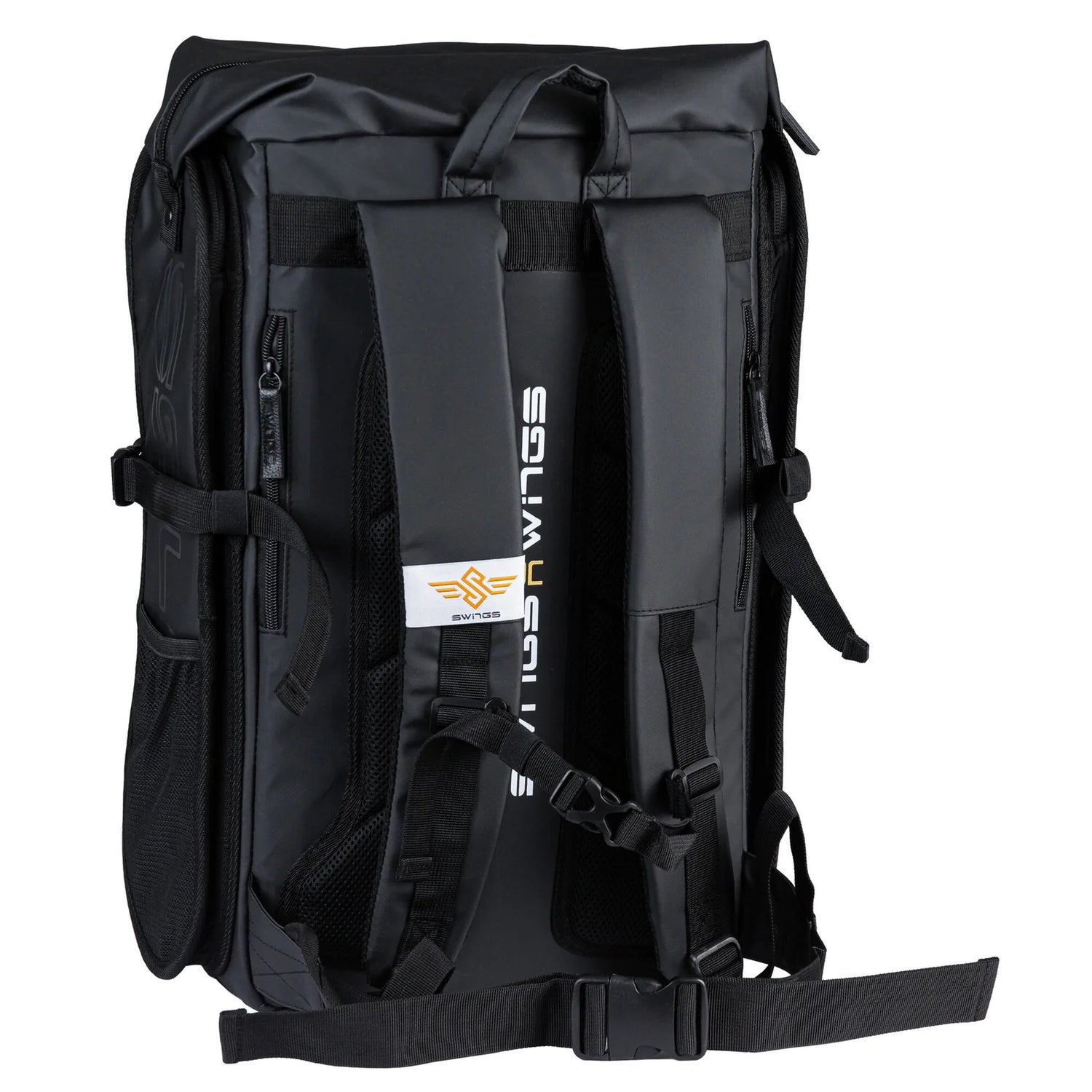 SKA910951 SWINGS Aurum Bag – Schwarz | Backpack | Skaterucksack mit Halterungen für 4× 90 mm bis 3× 125 mm Inlineskates tragetasche rucksack für rollerblades inliner skates blades inlineskates skamidan weil am rhein deutschland lörrach freiburg basel skamidan skateshop