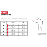 SKA920122 ENNUI Street Knee Pads Black | Knieschützer mit guter Bewegungsfreiheit | Purple | Schienbeinschoner Socken | Polster Hose | Protektoren Helm Protector Helmet Skater Schutzausrüstung Skate Protective equipment Handgelenkschoner Knieschützer Ellenbogen Polster Schienguards Schienbeinschoner | Lörrach Freiburg Basel Inliner Skateschule und Skateshop Weil am Rhein SkaMiDan Deutschland Germany
Size Chart Größentabelle