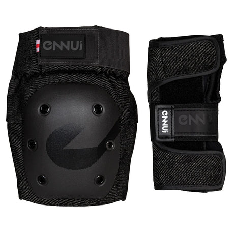 SKA920131 ENNUI Street Dual Set Pads Black | Knieschützer + Handgelenkschützer | Urban Inline Skating | Urbanes Inline Skaten | Schützer Für das Fitness Inline Skating | Fitness Skating Protektors | Schoner für Inline Skater | Protektion for Inline Skater | Knee Pads | Knieschützer | Knieschoner | Elbow Pads | Ellenbogen Protektoren | Lörrach Freiburg Basel Inliner Skateschule und Skateshop Weil am Rhein SkaMiDan Deutschland Germany
