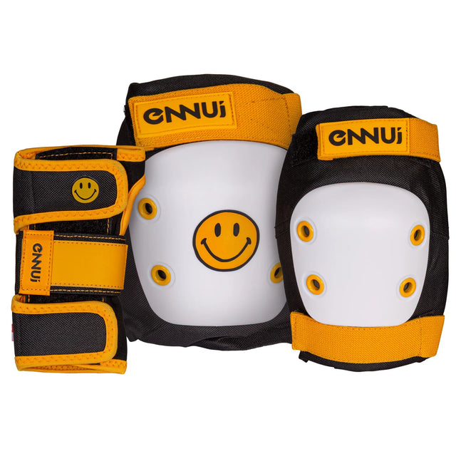 SKA920137 ENNUI ST Smiley Protective Set – Kids Schonerset für den Actionsport | Kinder Schützerset Schoner für Kunder Schützer Kinder Kids Protektoren Kids Protection Kids Pads Action Sport Inline Scooter Skateboard BMX Roller Skates Rollschuhe skates Lörrach Freiburg Basel Inliner Skateschule und Skateshop Weil am Rhein SkaMiDan
