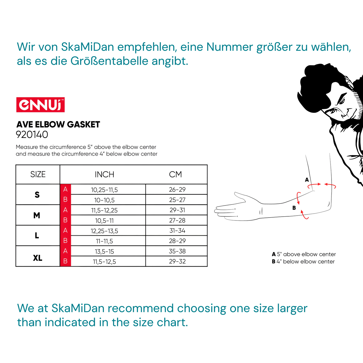 SKA920140/M ENNUI Ave Elbow Gaskets 2.0 – Schwarz | Ellenbogenschoner – Bequeme & schlanke Ellenbogenschützer mit Schutzkappe | City Wrist Brace Handgelenkschoner | Pro Handgelenkschützer | Schienbeinschoner Socken | Polster Hose | Protektoren Helm Protector Helmet Skater Schutzausrüstung Skate Protective equipment Handgelenkschoner Knieschützer Ellenbogen Polster Schienguards Schienbeinschoner | Lörrach Freiburg Basel Inliner Skateschule und Skateshop Weil am Rhein SkaMiDan Size Chart Gröentabelle