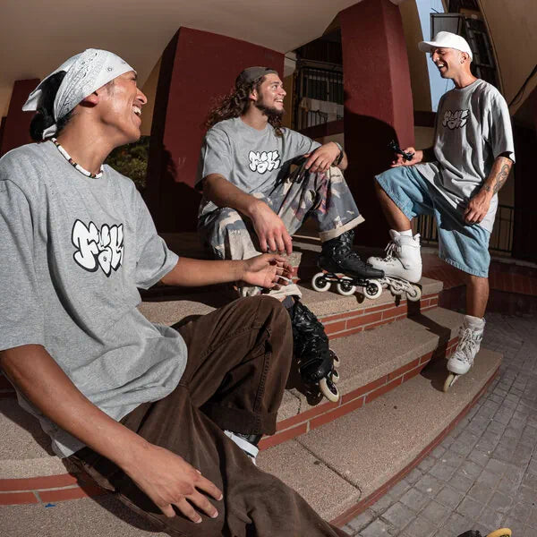 SKA940269 POWERSLIDE FSK Graffiti T-Shirt Gray | Skate-Shirt | 100% Baumwolle | Street Wear T-Shirts Hoodies Shorts Pants Lörrach Freiburg Basel Inliner Skateschule und Skateshop Weil am Rhein SkaMiDan Deutschland Germany
