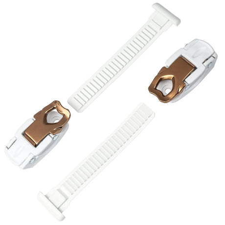 SKA940557/10cm POWERSLIDE Icon Buckle Gold incl. Strap White | Ersatzschnalle für viele Powerslide Speed Skates und andere | Inklusive Hardware Flash Inlineskates Ersatzteile für Inliner Spare parts for Inline Skates Inline Skates reparieren repair your Rollerblades Spacer und Schrauben für rollerblades Spacers and axels for Inline Skates rollerblading inline Skaten Inliner fahren Aggressive inline Skating Urban Skating Lörrach Freiburg Basel Inliner Skateschule und Skateshop Weil am Rhein SkaMiDan Deutschl