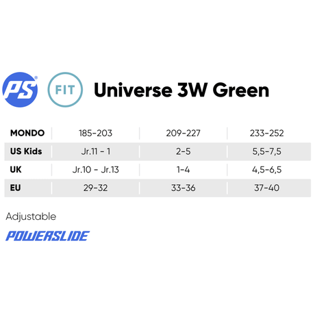 SKA940688 POWERSLIDE Phuzion Universe Green 3W XXII Kinder Inlineskates Kinder Inliner Kids Skates Rollerblades Inlineskates für Kinder Junior Skates Verstellbare Skates Größenverstlelbare Inlineskates für Kinder Kinder Inliner Kids Inliner Kids Rollerblades Urban Inline Skating Urban Inline Skating Freeskates City Skates Fitness Inliner Sport Skates Sport Inliner Rollerblades Rollerblading Lörrach Freiburg Basel Inliner Skateschule und Skateshop Weil am Rhein SkaMiDan Deutschland Germany