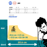 SKA940720/31-34 POWERSLIDE Jet Brown adj. – Braun | Größenverstellbare Kinder Inlineskates | Urban Inlineskates | Speed Inlineskates für Kinder qualitative Inline Skates für Jungs und Mädchen Quality inline skates for boys and girls bunte inliner für Kinder und jugendliche colorful inliners for children and teenagers Lörrach Freiburg Basel Inliner Skateschule und Skateshop Weil am Rhein SkaMiDan Deutschland Germany
Size Chart Größentabelle