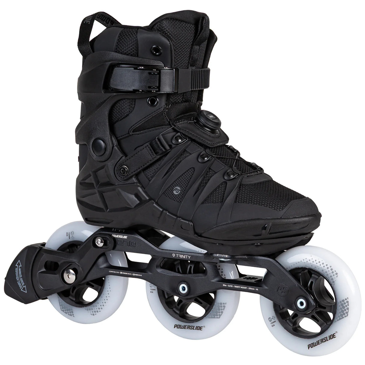 SKA940724 POWERSLIDE Phuzion Argon KPU PDS – Schwarz | 3× 110 mm 83A SHR 270 mm | Trinity Mounting | Premium Fitness Inlineskates Freeskates Trainng Skates Strecken Skates Trinity Skates Einsteiger Beginner Inlineskates Inliner Fitness Inliner City Skates Fitness Inliner Sport Skates Sport Inliner Rollerblades Rollerblading Lörrach Freiburg Basel Inliner Skateschule und Skateshop Weil am Rhein SkaMiDan Deutschland Germany