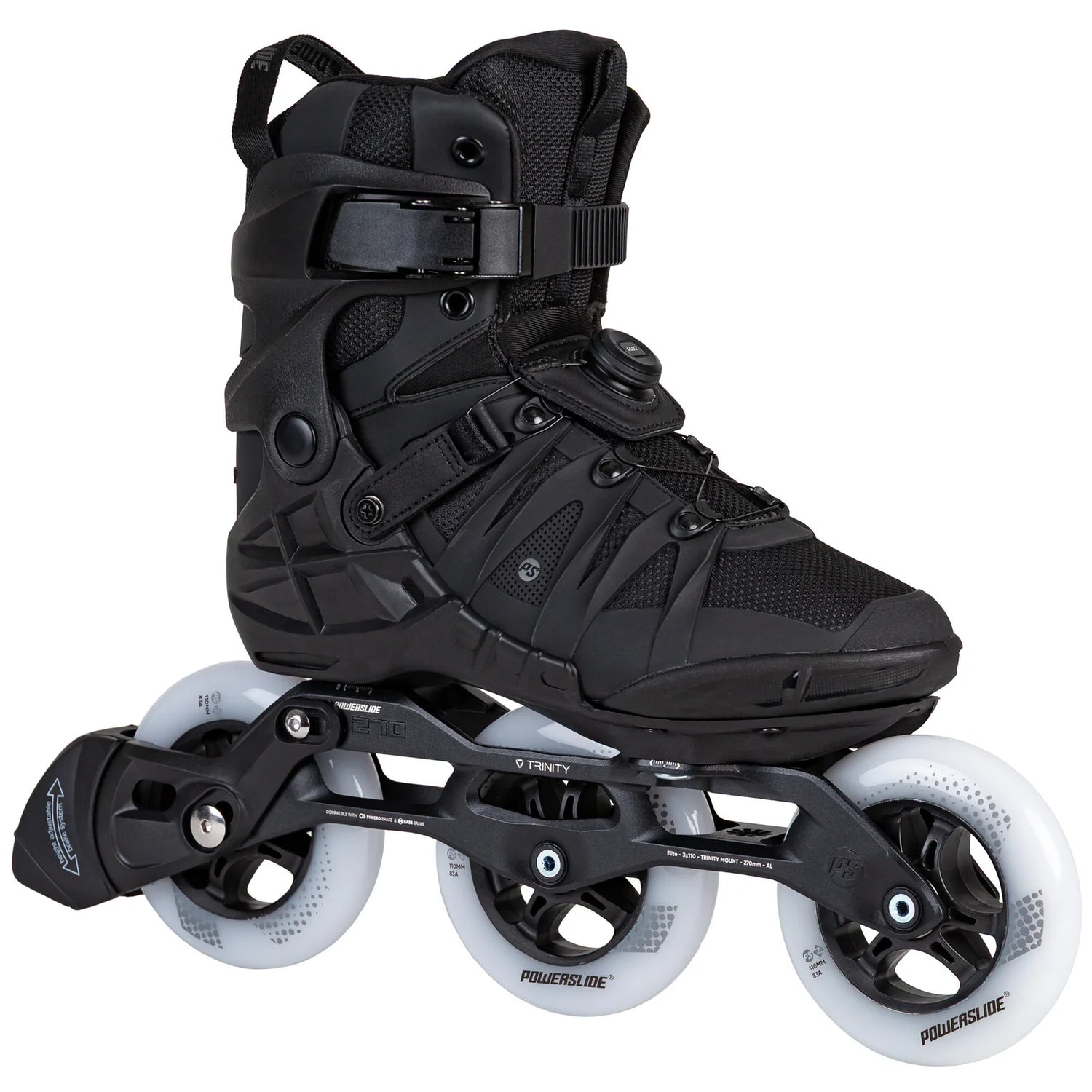SKA940724 POWERSLIDE Phuzion Argon KPU PDS – Schwarz | 3× 110 mm 83A SHR 270 mm | Trinity Mounting | Premium Fitness Inlineskates Freeskates Trainng Skates Strecken Skates Trinity Skates Einsteiger Beginner Inlineskates Inliner Fitness Inliner City Skates Fitness Inliner Sport Skates Sport Inliner Rollerblades Rollerblading Lörrach Freiburg Basel Inliner Skateschule und Skateshop Weil am Rhein SkaMiDan Deutschland Germany