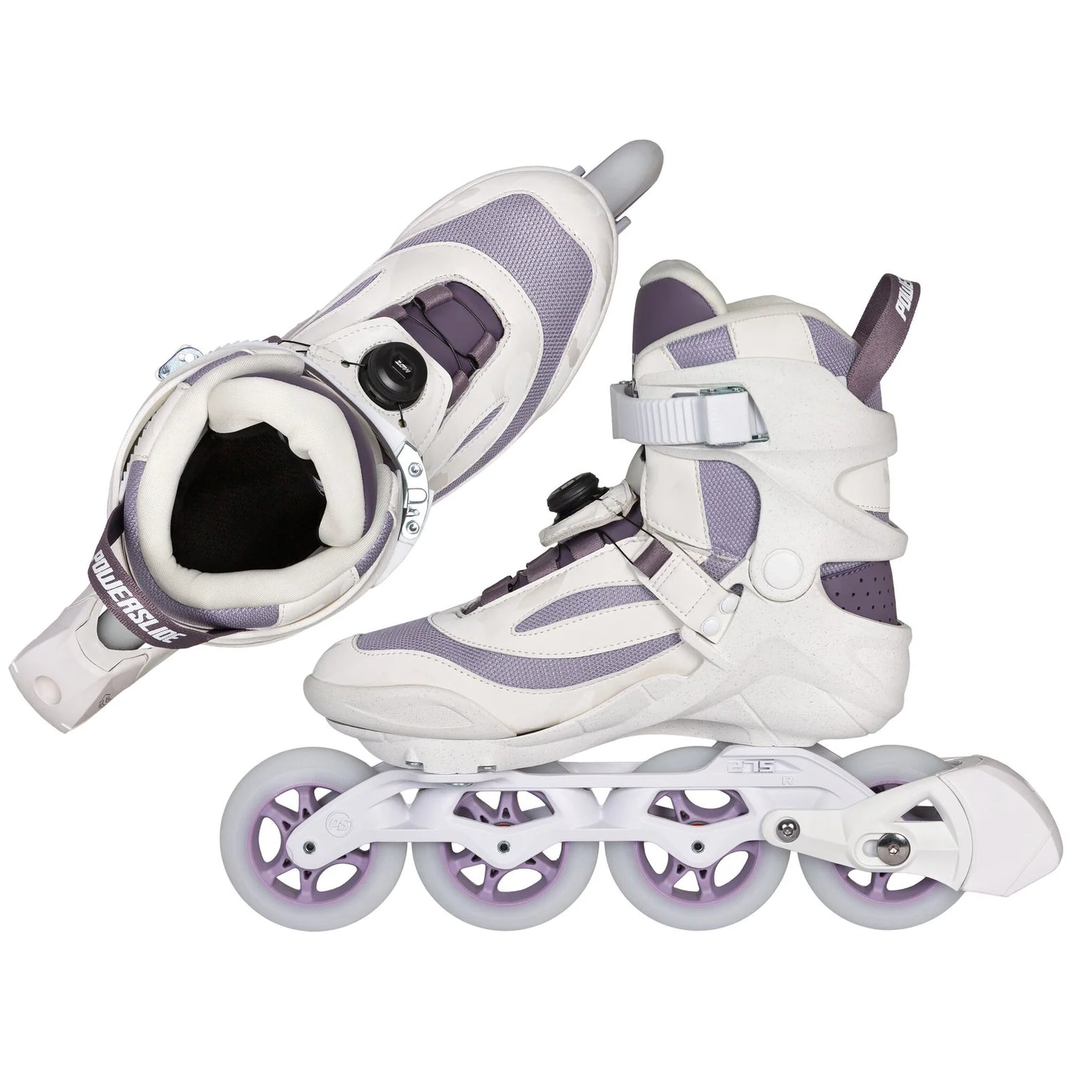 SKA940727 POWERSLIDE Radon 90 PDS Plum – Weiß Violett | Trinity Mounting | Power Disc System | Fitness Inlineskates Rollerblades Sport Performance Speed Marathon Schnelle Fast Inline Skates Training Skates City Skates Inliner Sport Lörrach Freiburg Basel Inliner Rollerblading Blading Inline skate school rollerblading inlne skating school and skate shop Weil am Rhein SkaMiDan Lörrach Freiburg Basel Deutschland Germany