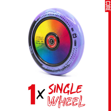 SKACRE-CB1-WHL-BW/Piece CORE CB1 Stunt Scooter Rolle – verschiedene Farben – 110 mm ABEC 9 | Hollow Plastic | Rolle für Stunt Scooter
