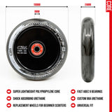 SKACRE-CB1-WHL-BW/Piece CORE CB1 Stunt Scooter Rolle – verschiedene Farben – 110 mm ABEC 9 | Hollow Plastic | Rolle für Stunt Scooter
