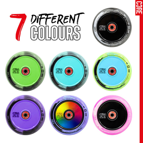 SKACRE-CB1-WHL-BW/Piece CORE CB1 Stunt Scooter Rolle – verschiedene Farben – 110 mm ABEC 9 | Hollow Plastic | Rolle für Stunt Scooter
