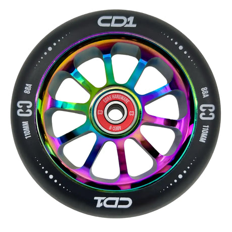 SKACRE-CD1-BLK2/Piece CORE CD1 Stunt Scooter Rolle – verschiedene Farben – 110 mm 88A ABEC 9 | Aluminiumkern | Rolle für Stunt Scooter | Lörrach Freiburg Basel Inliner Skateschule und Skateshop Weil am Rhein SkaMiDan Deutschland Germany
