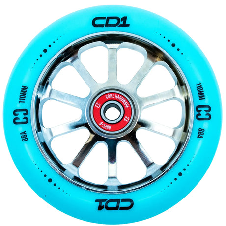 SKACRE-CD1-BLK2/Piece CORE CD1 Stunt Scooter Rolle – verschiedene Farben – 110 mm 88A ABEC 9 | Aluminiumkern | Rolle für Stunt Scooter | Lörrach Freiburg Basel Inliner Skateschule und Skateshop Weil am Rhein SkaMiDan Deutschland Germany
