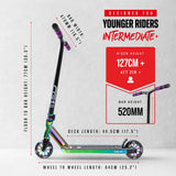 SKACRE-CG1M-BK CORE CG1 Profi Mini Stunt Scooter – verschiedene Farben | Stunt Roller für Fortgeschrittene und Profis | Trickroller für den Skatepark Stunt Scooter Kicker Trottinett Scootering Soots Scootworld SkaMiDan Weil am Rhein Basel Lörrach Freiburg Schweiz Deutschland Switzerland Germany Bale Skatepark Roller Stunt Roller Tretroller Action Scooter Kinder Roller Kids Children Stunts Park Trick Scooter