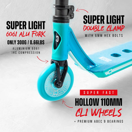 SKACRE-CL1-RBLE CORE CL1 Stunt Scooter Pro – verschiedene Farben | Stunt Roller für Fortgeschrittene und Profis | Trickroller für den Skatepark Stunt Scooter Kicker Trottinett Scootering Soots Scootworld SkaMiDan Weil am Rhein Basel Lörrach Freiburg Schweiz Deutschland Switzerland Germany Bale Skatepark Roller Stunt Roller Tretroller Action Scooter Kinder Roller Kids Children Stunts Park Trick Scooter