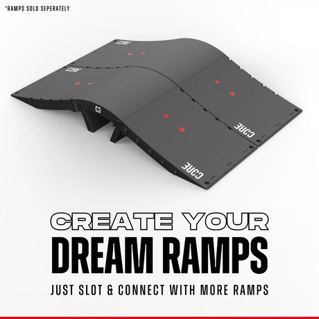 SKACRE-RMP-001 CORE Skate Ramp – Mini Kicker Ramp | Robuste, faltbare und erweiterbare Stunt Rampe | Hochwertige Skaterampe | Obstacles, Rampen, Rails & Zubehör skate rampe box obstacle hinderniss rail grindstange grindrail skaterail pipe straßenrampe portabel portable leicht stabil kicker springen sprungrampe skatepark  jump box skamidan weil am rhein freiburg basel lörrach deutschland schweiz