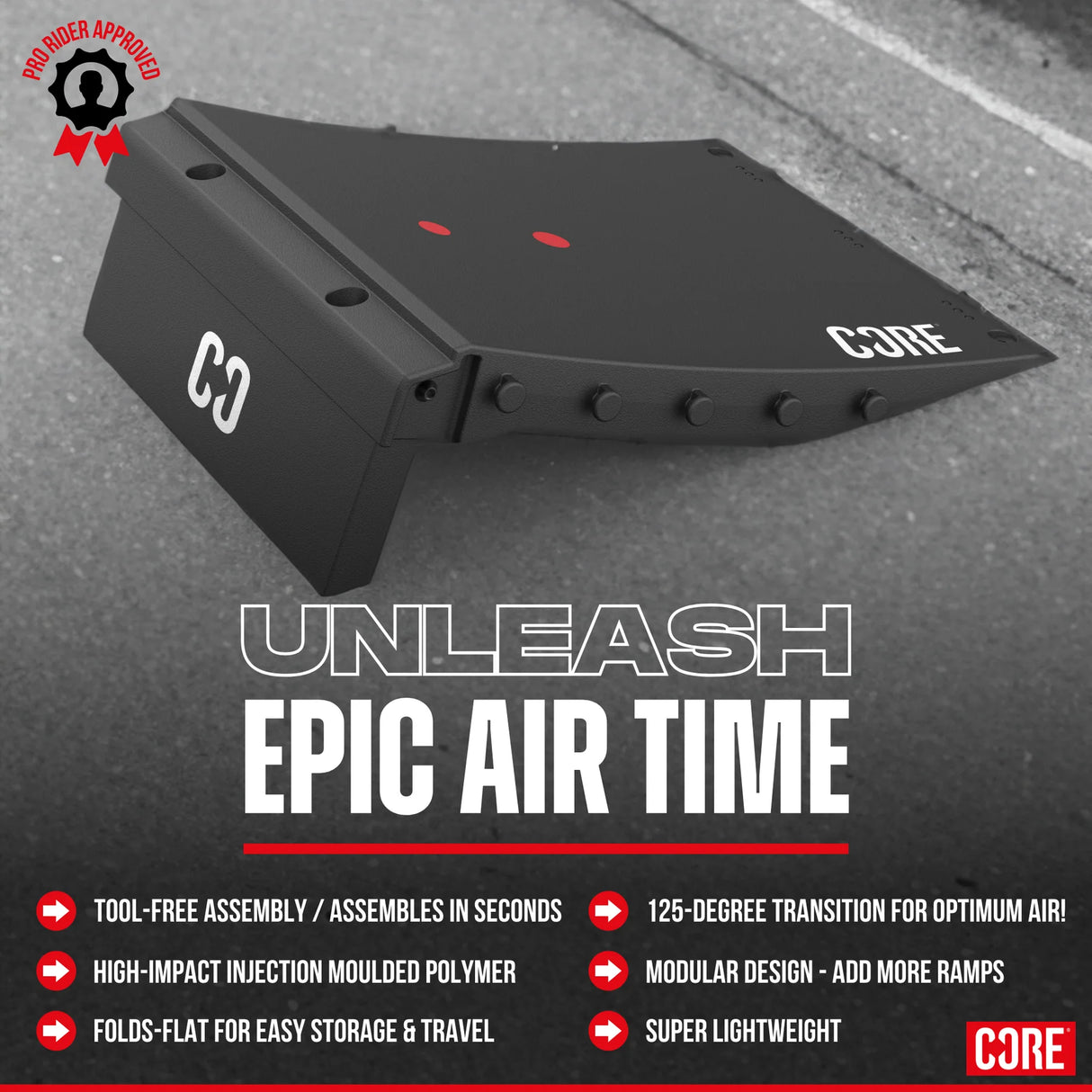 SKACRE-RMP-001 CORE Skate Ramp – Mini Kicker Ramp | Robuste, faltbare und erweiterbare Stunt Rampe | Hochwertige Skaterampe | Obstacles, Rampen, Rails & Zubehör skate rampe box obstacle hinderniss rail grindstange grindrail skaterail pipe straßenrampe portabel portable leicht stabil kicker springen sprungrampe skatepark  jump box skamidan weil am rhein freiburg basel lörrach deutschland schweiz