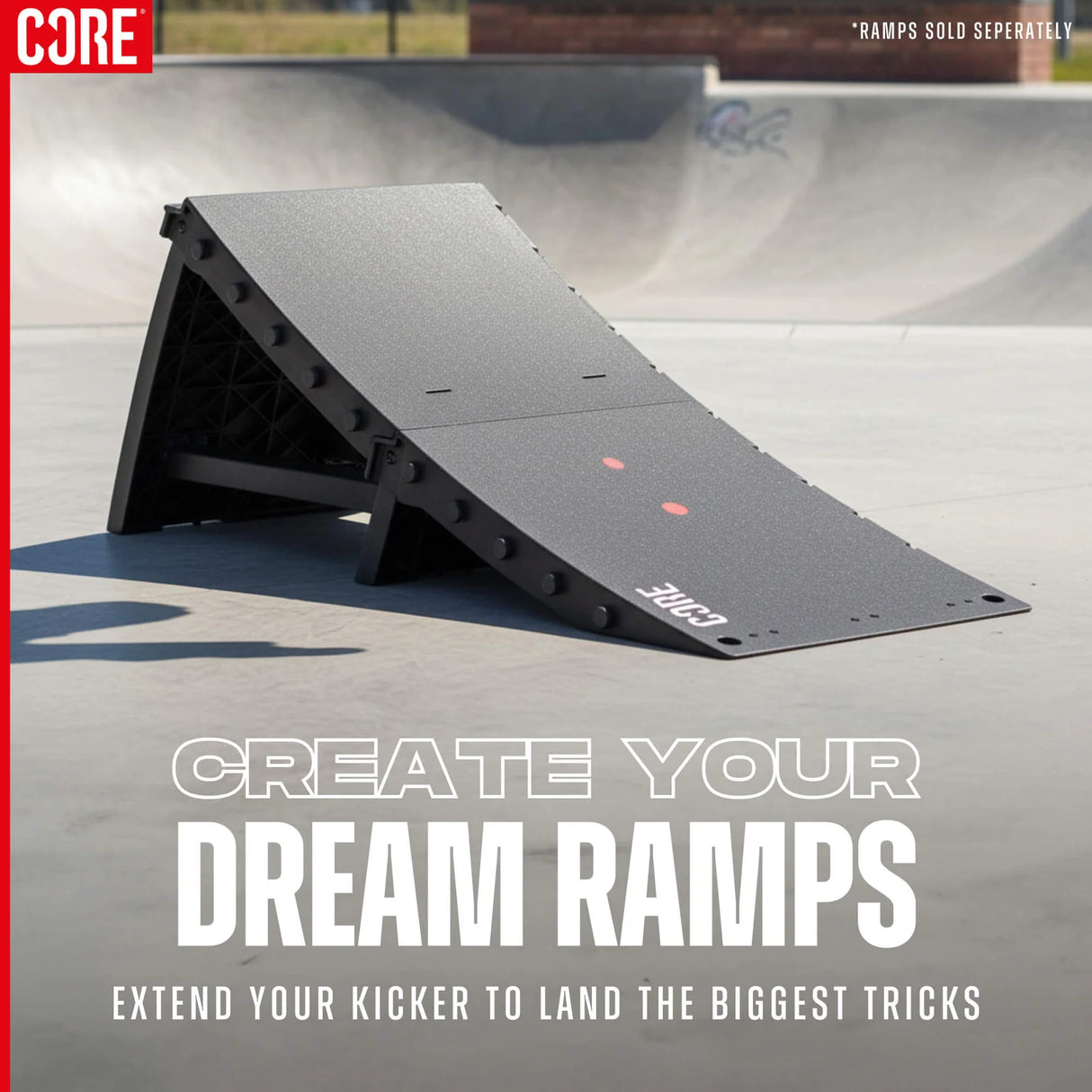 SKACRE-RMP-007 CORE Skate Ramp – XL Kicker Extender | Erweiterung für die Core Mini Kicker Ramp | Hochwertige Skaterampe | Obstacles, Rampen, Rails & Zubehör skate rampe box obstacle hinderniss rail grindstange grindrail skaterail pipe straßenrampe portabel portable leicht stabil kicker springen sprungrampe skatepark  jump box skamidan weil am rhein freiburg basel lörrach deutschland schweiz