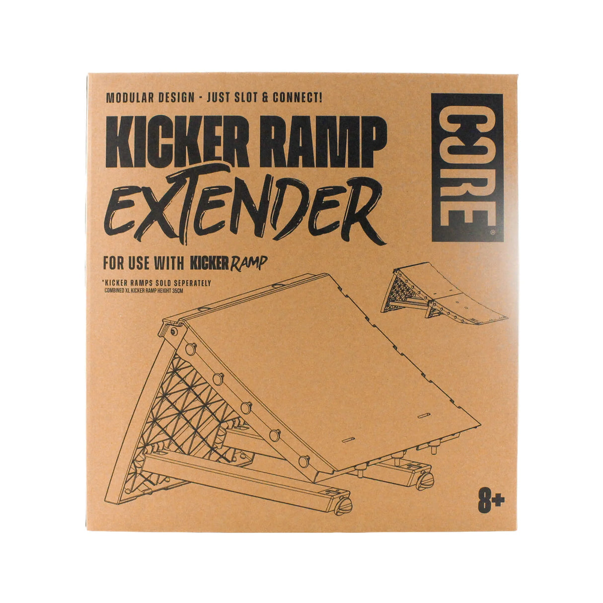 SKACRE-RMP-007 CORE Skate Ramp – XL Kicker Extender | Erweiterung für die Core Mini Kicker Ramp | Hochwertige Skaterampe | Obstacles, Rampen, Rails & Zubehör skate rampe box obstacle hinderniss rail grindstange grindrail skaterail pipe straßenrampe portabel portable leicht stabil kicker springen sprungrampe skatepark  jump box skamidan weil am rhein freiburg basel lörrach deutschland schweiz