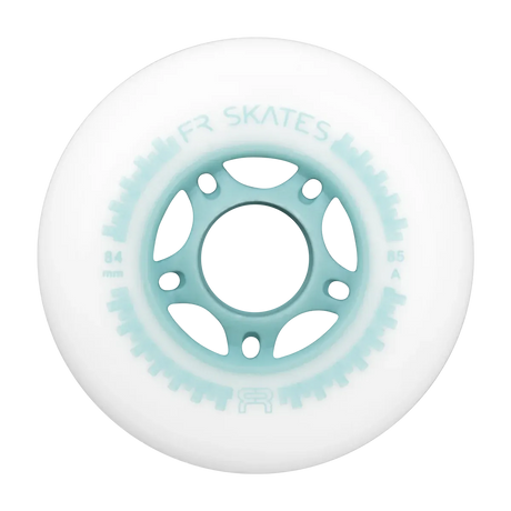 SKAFRWL-DT84-WH-BL/WhiteBlue/4-Pack FR SKATES Downtown Wheels 80mm 85A – WhiteBlue | 4-Pack | Performance Fitness & Urban Inline Rollen | Inline Skating Rollen Inline Skating Wheels Rollerblading Wheels Inline Skating Rollerblading Inlineskaterollen Skating Wheels for Rollerblader  Rollen für Inlineskater Lörrach Freiburg Basel Inliner Richtige Größe right Size for Rollerblades Langhaltende Inlineskaterollen Longlasting Wheels for Rollerblading Skateschule und Skateshop Weil am Rhein SkaMiDan Deutschland Ge