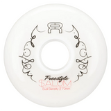 SKAFRWL-FS72D-WH-WH/4-Pack FR SKATES FR Freestyle Slalom Wheels – 72 mm 85 A | Dual Density | Inline Freestyle Slalom Rollen Inline Skating Rollerblading Inlineskaterollen Skating Wheels for Rollerblader  Rollen für Inlineskater Lörrach Freiburg Basel Inliner Richtige Größe right Size for Rollerblades Langhaltende Inlineskaterollen Longlasting Wheels for Rollerblading Skateschule und Skateshop Weil am Rhein SkaMiDan Deutschland Germany
