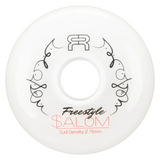SKAFRWL-FS76D-WH-WH/4-Pack FR SKATES FR Freestyle Slalom Wheels – 76 mm 85 A | Dual Density | Inline Freestyle Slalom Rollen Inline Skating Rollerblading Inlineskaterollen Skating Wheels for Rollerblader  Rollen für Inlineskater Lörrach Freiburg Basel Inliner Richtige Größe right Size for Rollerblades Langhaltende Inlineskaterollen Longlasting Wheels for Rollerblading Skateschule und Skateshop Weil am Rhein SkaMiDan Deutschland Germany
