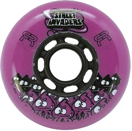 SKAFRWL-SI72-BK FR - STREET INVADERS WHEEL II 72mm 84A | 4-Pack | Freestyle Slalom Inline Rollen | Inline Skating Rollen Inline Skating Wheels Rollerblading Wheels Inline Skating Rollerblading Inlineskaterollen Skating Wheels for Rollerblader  Rollen für Inlineskater Lörrach Freiburg Basel Inliner Richtige Größe right Size for Rollerblades Langhaltende Inlineskaterollen Longlasting Wheels for Rollerblading Skateschule und Skateshop Weil am Rhein SkaMiDan Deutschland Germany