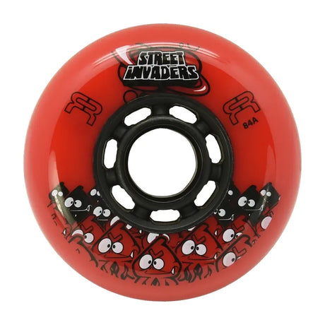 SKAFRWL-SI72-BK FR - STREET INVADERS WHEEL II 72mm 84A | 4-Pack | Freestyle Slalom Inline Rollen | Inline Skating Rollen Inline Skating Wheels Rollerblading Wheels Inline Skating Rollerblading Inlineskaterollen Skating Wheels for Rollerblader  Rollen für Inlineskater Lörrach Freiburg Basel Inliner Richtige Größe right Size for Rollerblades Langhaltende Inlineskaterollen Longlasting Wheels for Rollerblading Skateschule und Skateshop Weil am Rhein SkaMiDan Deutschland Germany
