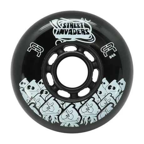 SKAFRWL-SI72-BK FR - STREET INVADERS WHEEL II 72mm 84A | 4-Pack | Freestyle Slalom Inline Rollen | Inline Skating Rollen Inline Skating Wheels Rollerblading Wheels Inline Skating Rollerblading Inlineskaterollen Skating Wheels for Rollerblader  Rollen für Inlineskater Lörrach Freiburg Basel Inliner Richtige Größe right Size for Rollerblades Langhaltende Inlineskaterollen Longlasting Wheels for Rollerblading Skateschule und Skateshop Weil am Rhein SkaMiDan Deutschland Germany
