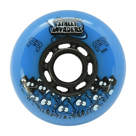 SKAFRWL-SI72-BK FR - STREET INVADERS WHEEL II 72mm 84A | 4-Pack | Freestyle Slalom Inline Rollen | Inline Skating Rollen Inline Skating Wheels Rollerblading Wheels Inline Skating Rollerblading Inlineskaterollen Skating Wheels for Rollerblader  Rollen für Inlineskater Lörrach Freiburg Basel Inliner Richtige Größe right Size for Rollerblades Langhaltende Inlineskaterollen Longlasting Wheels for Rollerblading Skateschule und Skateshop Weil am Rhein SkaMiDan Deutschland Germany
