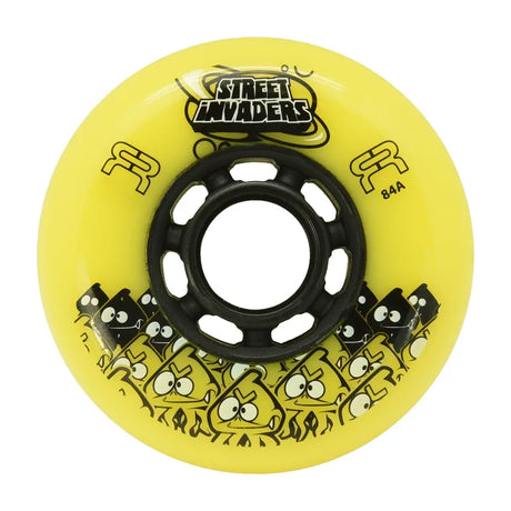 SKAFRWL-SI72-BK FR - STREET INVADERS WHEEL II 72mm 84A | 4-Pack | Freestyle Slalom Inline Rollen | Inline Skating Rollen Inline Skating Wheels Rollerblading Wheels Inline Skating Rollerblading Inlineskaterollen Skating Wheels for Rollerblader  Rollen für Inlineskater Lörrach Freiburg Basel Inliner Richtige Größe right Size for Rollerblades Langhaltende Inlineskaterollen Longlasting Wheels for Rollerblading Skateschule und Skateshop Weil am Rhein SkaMiDan Deutschland Germany
