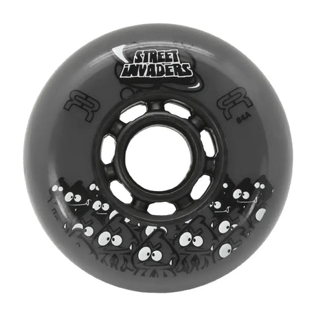 SKAFRWL-SI72-BK FR - STREET INVADERS WHEEL II 72mm 84A | 4-Pack | Freestyle Slalom Inline Rollen | Inline Skating Rollen Inline Skating Wheels Rollerblading Wheels Inline Skating Rollerblading Inlineskaterollen Skating Wheels for Rollerblader  Rollen für Inlineskater Lörrach Freiburg Basel Inliner Richtige Größe right Size for Rollerblades Langhaltende Inlineskaterollen Longlasting Wheels for Rollerblading Skateschule und Skateshop Weil am Rhein SkaMiDan Deutschland Germany
