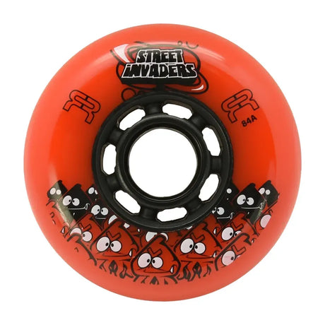 SKAFRWL-SI72-BK FR - STREET INVADERS WHEEL II 72mm 84A | 4-Pack | Freestyle Slalom Inline Rollen | Inline Skating Rollen Inline Skating Wheels Rollerblading Wheels Inline Skating Rollerblading Inlineskaterollen Skating Wheels for Rollerblader  Rollen für Inlineskater Lörrach Freiburg Basel Inliner Richtige Größe right Size for Rollerblades Langhaltende Inlineskaterollen Longlasting Wheels for Rollerblading Skateschule und Skateshop Weil am Rhein SkaMiDan Deutschland Germany
