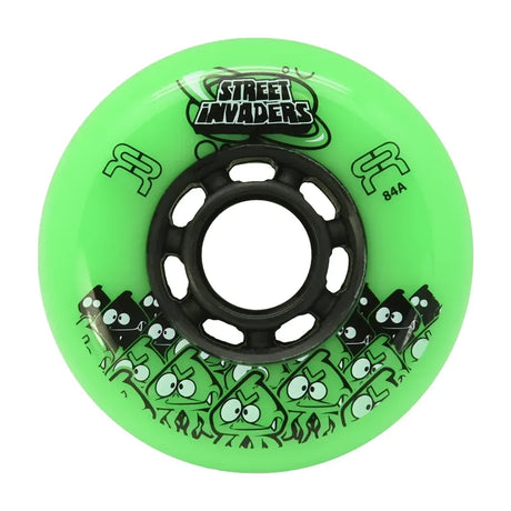 SKAFRWL-SI76-BK FR - STREET INVADERS WHEEL II 76mm 84A | 4-Pack | Freestyle Slalom Inline Rollen | Inline Skating Rollen Inline Skating Wheels Rollerblading Wheels Inline Skating Rollerblading Inlineskaterollen Skating Wheels for Rollerblader  Rollen für Inlineskater Lörrach Freiburg Basel Inliner Richtige Größe right Size for Rollerblades Langhaltende Inlineskaterollen Longlasting Wheels for Rollerblading Skateschule und Skateshop Weil am Rhein SkaMiDan Deutschland Germany

