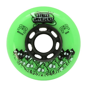 SKAFRWL-SI80-BK FR - STREET INVADERS WHEEL II 80mm 84A | 4-Pack | Freestyle Slalom Inline Rollen | Inline Skating Rollen Inline Skating Wheels Rollerblading Wheels Inline Skating Rollerblading Inlineskaterollen Skating Wheels for Rollerblader  Rollen für Inlineskater Lörrach Freiburg Basel Inliner Richtige Größe right Size for Rollerblades Langhaltende Inlineskaterollen Longlasting Wheels for Rollerblading Skateschule und Skateshop Weil am Rhein SkaMiDan Deutschland Germany
