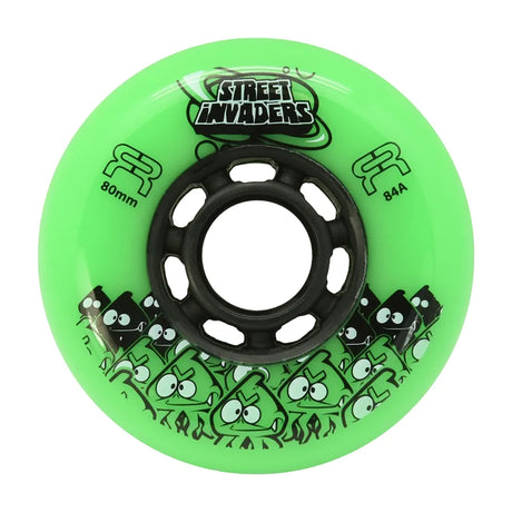 SKAFRWL-SI80-BK FR - STREET INVADERS WHEEL II 80mm 84A | 4-Pack | Freestyle Slalom Inline Rollen | Inline Skating Rollen Inline Skating Wheels Rollerblading Wheels Inline Skating Rollerblading Inlineskaterollen Skating Wheels for Rollerblader  Rollen für Inlineskater Lörrach Freiburg Basel Inliner Richtige Größe right Size for Rollerblades Langhaltende Inlineskaterollen Longlasting Wheels for Rollerblading Skateschule und Skateshop Weil am Rhein SkaMiDan Deutschland Germany

