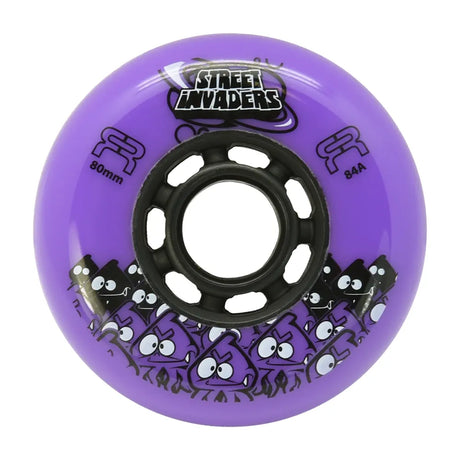 SKAFRWL-SI80-BK FR - STREET INVADERS WHEEL II 80mm 84A | 4-Pack | Freestyle Slalom Inline Rollen | Inline Skating Rollen Inline Skating Wheels Rollerblading Wheels Inline Skating Rollerblading Inlineskaterollen Skating Wheels for Rollerblader  Rollen für Inlineskater Lörrach Freiburg Basel Inliner Richtige Größe right Size for Rollerblades Langhaltende Inlineskaterollen Longlasting Wheels for Rollerblading Skateschule und Skateshop Weil am Rhein SkaMiDan Deutschland Germany
