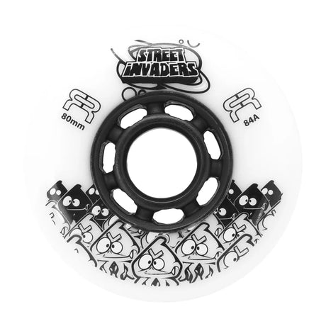 SKAFRWL-SI80-BK FR - STREET INVADERS WHEEL II 80mm 84A | 4-Pack | Freestyle Slalom Inline Rollen | Inline Skating Rollen Inline Skating Wheels Rollerblading Wheels Inline Skating Rollerblading Inlineskaterollen Skating Wheels for Rollerblader  Rollen für Inlineskater Lörrach Freiburg Basel Inliner Richtige Größe right Size for Rollerblades Langhaltende Inlineskaterollen Longlasting Wheels for Rollerblading Skateschule und Skateshop Weil am Rhein SkaMiDan Deutschland Germany

