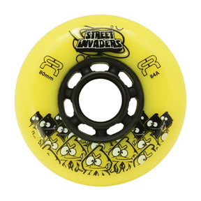 SKAFRWL-SI80-BK FR - STREET INVADERS WHEEL II 80mm 84A | 4-Pack | Freestyle Slalom Inline Rollen | Inline Skating Rollen Inline Skating Wheels Rollerblading Wheels Inline Skating Rollerblading Inlineskaterollen Skating Wheels for Rollerblader  Rollen für Inlineskater Lörrach Freiburg Basel Inliner Richtige Größe right Size for Rollerblades Langhaltende Inlineskaterollen Longlasting Wheels for Rollerblading Skateschule und Skateshop Weil am Rhein SkaMiDan Deutschland Germany
