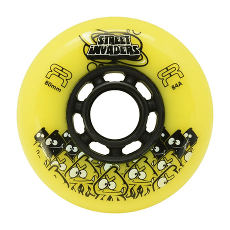 SKAFRWL-SI80-BK FR - STREET INVADERS WHEEL II 80mm 84A | 4-Pack | Freestyle Slalom Inline Rollen | Inline Skating Rollen Inline Skating Wheels Rollerblading Wheels Inline Skating Rollerblading Inlineskaterollen Skating Wheels for Rollerblader  Rollen für Inlineskater Lörrach Freiburg Basel Inliner Richtige Größe right Size for Rollerblades Langhaltende Inlineskaterollen Longlasting Wheels for Rollerblading Skateschule und Skateshop Weil am Rhein SkaMiDan Deutschland Germany
