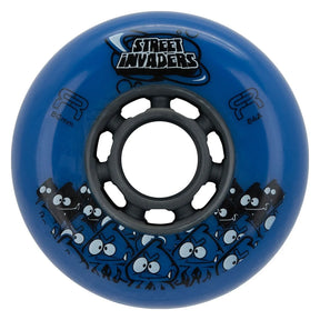 SKAFRWL-SI80-BL-GY/Blue- STREET INVADERS WHEEL II 80mm 84A | 4-Pack | Freestyle Slalom Inline Rollen | Inline Skating Wheels Rollerblading Wheels Lörrach Freiburg Basel Inliner Skateschule und Skateshop Weil am Rhein SkaMiDan Deutschland Germany
