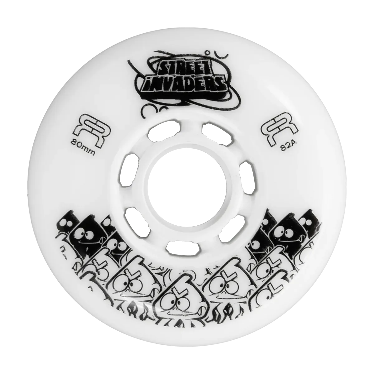SKAFRWL-SI8082-WH-WH/4-Pack FR SKATES Street Invaders Wheels II 80mm 82A | 4-Pack | Weiß | Indoor Freestyle Slalom Inline Rollen Rollerblading Wheels Inline Skating Rollerblading Inlineskaterollen Skating Wheels for Rollerblader  Rollen für Inlineskater Lörrach Freiburg Basel Inliner Richtige Größe right Size for Rollerblades Langhaltende Inlineskaterollen Longlasting Wheels for Rollerblading Skateschule und Skateshop Weil am Rhein SkaMiDan Deutschland Germany
