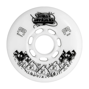 SKAFRWL-SI8082-WH-WH/4-Pack FR SKATES Street Invaders Wheels II 80mm 82A | 4-Pack | Weiß | Indoor Freestyle Slalom Inline Rollen Rollerblading Wheels Inline Skating Rollerblading Inlineskaterollen Skating Wheels for Rollerblader  Rollen für Inlineskater Lörrach Freiburg Basel Inliner Richtige Größe right Size for Rollerblades Langhaltende Inlineskaterollen Longlasting Wheels for Rollerblading Skateschule und Skateshop Weil am Rhein SkaMiDan Deutschland Germany
