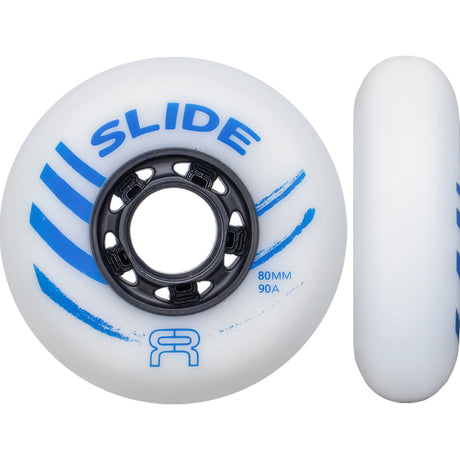 SKAFRWL-SLD80-WH/4-Pack FR SKATES FR Slide Wheels 80mm 90A –  Weiß-Blau – | Rollen zum Sliden | Urban, Freeride, Aggressive & Freestyle Inline Rollen Inline Skating Rollerblading Inlineskaterollen Skating Wheels for Rollerblader  Rollen für Inlineskater Lörrach Freiburg Basel Inliner Richtige Größe right Size for Rollerblades Langhaltende Inlineskaterollen Longlasting Wheels for Rollerblading Skateschule und Skateshop Weil am Rhein SkaMiDan Deutschland Germany

