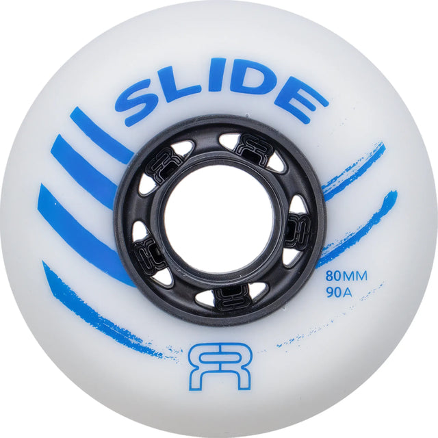 SKAFRWL-SLD80-WH/4-Pack FR SKATES FR Slide Wheels 80mm 90A –  Weiß-Blau – | Rollen zum Sliden | Urban, Freeride, Aggressive & Freestyle Inline Rollen Inline Skating Rollerblading Inlineskaterollen Skating Wheels for Rollerblader  Rollen für Inlineskater Lörrach Freiburg Basel Inliner Richtige Größe right Size for Rollerblades Langhaltende Inlineskaterollen Longlasting Wheels for Rollerblading Skateschule und Skateshop Weil am Rhein SkaMiDan Deutschland Germany
