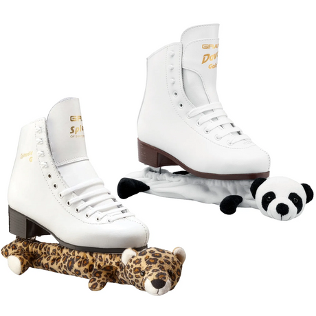 SKAFUZZKKUS GRAF Kufenschoner Fuzzy mit Plüschkopf – Leopard & Panda | Kufenschoner für Schlittschuhe | Zubehör für Inline Skating | Inline Skating Fitness Inline Skating Urban Inline Skating | Aggressive inline Skating | Lörrach Freiburg Basel Inliner Skateschule und Skateshop Weil am Rhein SkaMiDan Deutschland Germany
