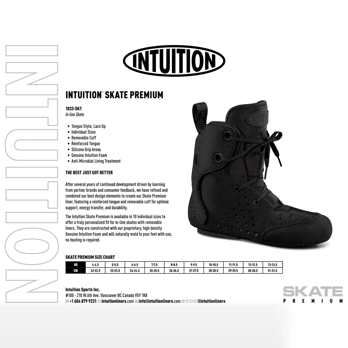 SKAINT-LINP- INTUITION Skate Premium Liners Black | 1-Paar | Hochwertige Innenschuhe für Inlineskates Innenschuhe Liner Schuhe Stiefel Socken Socks Skatesocken inlineskates inline skating rollerblading shell upsize downsize heat molding molding hitze formen thermisch formen thermisch formbar hitzeformbar wärme formen skamidan weil am rhein deutschland germany basel freiburg