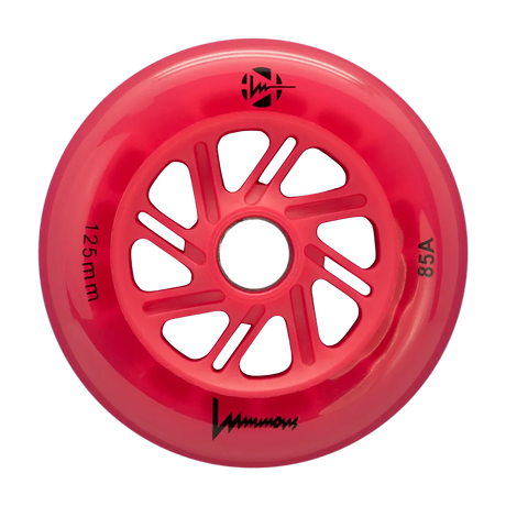 SKALUWL-LU125-RD-RD/Red Luminous LED Wheels 125mm 85A | Luminous LED Rollen für Inlineskates in Red | 4-Pack | Leuchtrollen | Fitness & Urban Inline Rollen Rollerblading Wheels Inline Skating Rollerblading Inlineskaterollen Skating Wheels for Rollerblader  Rollen für Inlineskater Lörrach Freiburg Basel Inliner Richtige Größe right Size for Rollerblades Langhaltende Inlineskaterollen Longlasting Wheels for Rollerblading Skateschule und Skateshop Weil am Rhein SkaMiDan Deutschland Germany
